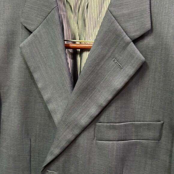 Caravelli Men’s 40R Grey w Stripes 3-button Sports Coat Jacket Blazer - Picture 9 of 11